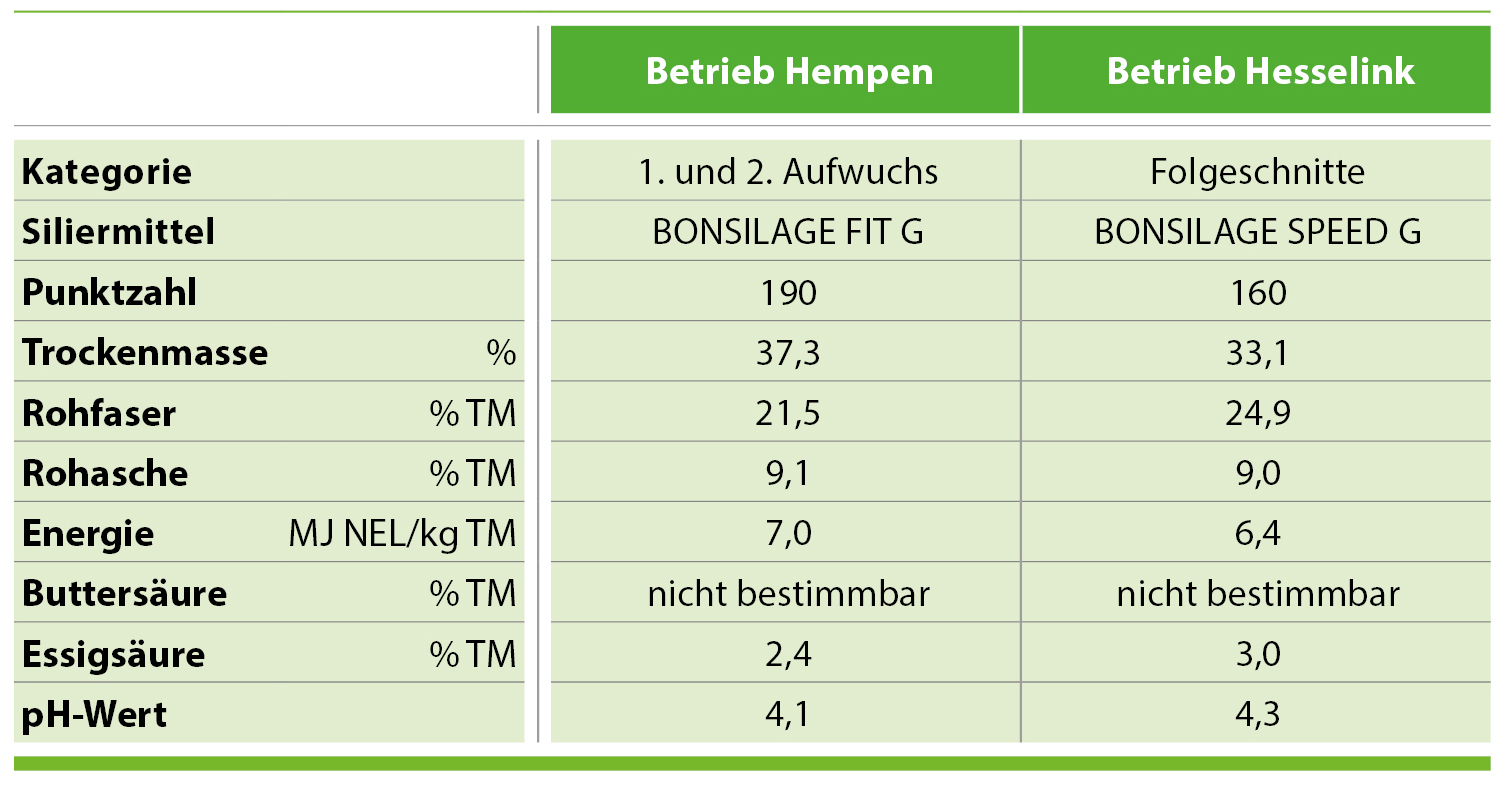 Sieger des Silagewettbewerbs