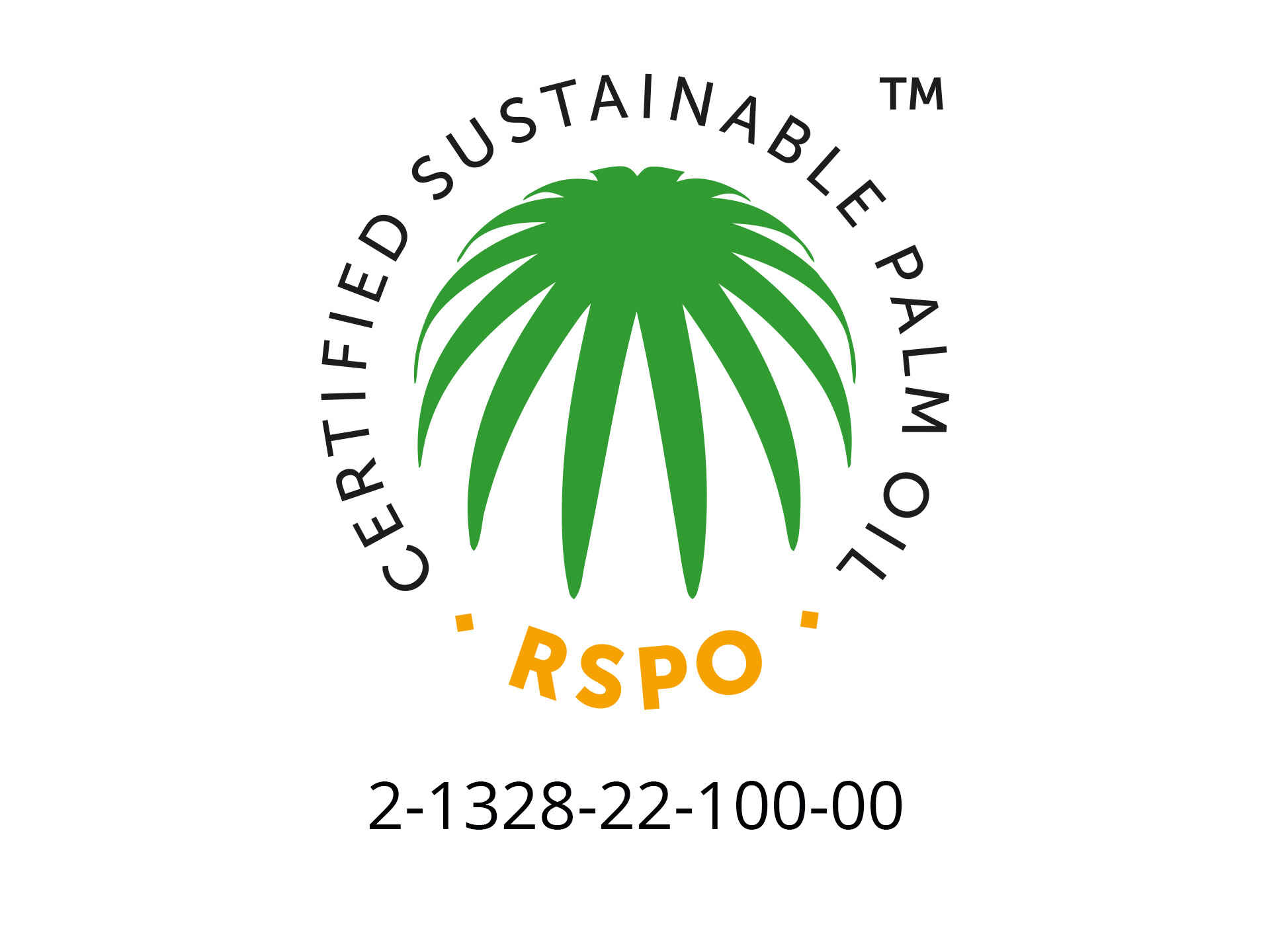 Logo mit Lizenzummer der RSPO-Zertifizierung